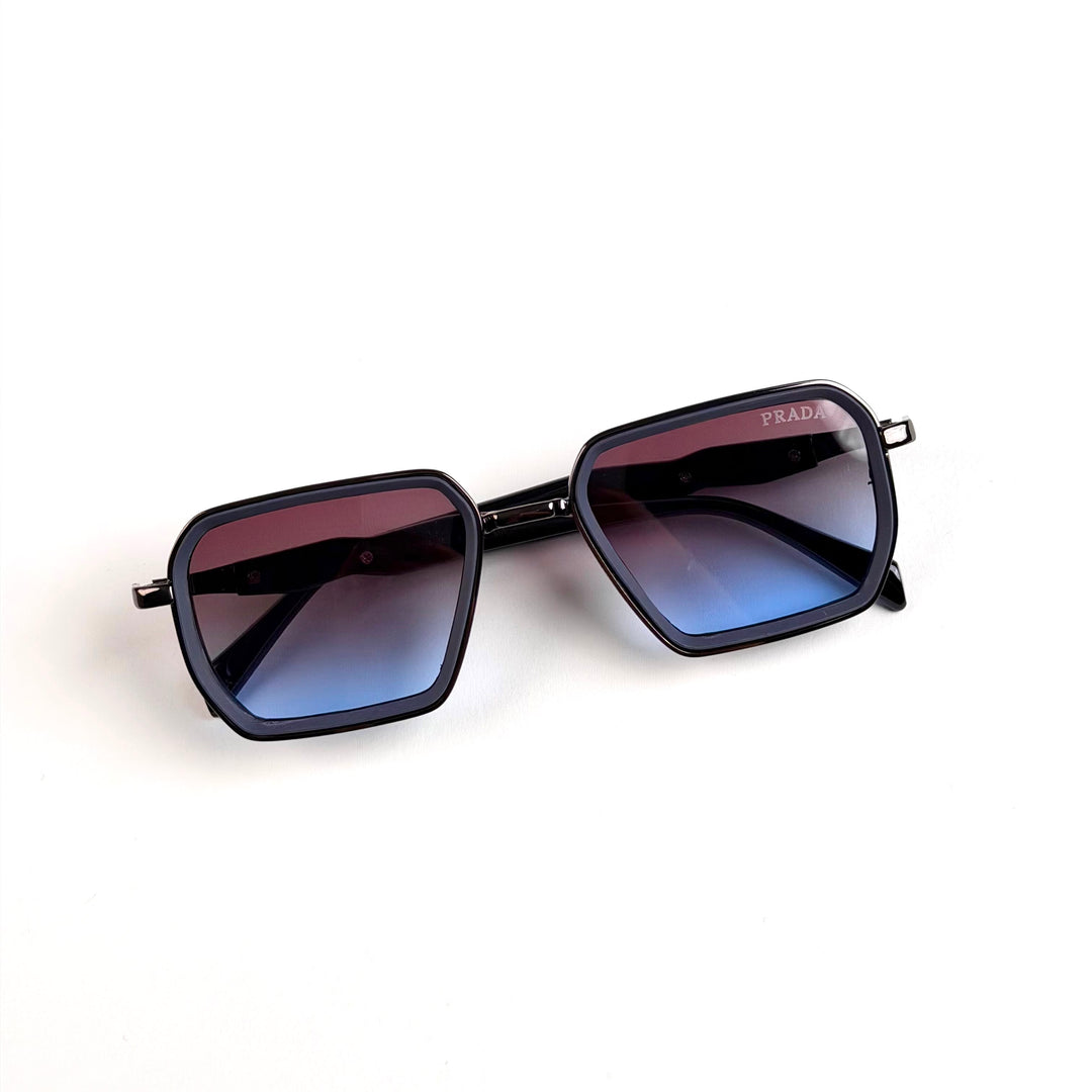 Prada Geometric Square – Burgundy Blue Gradient