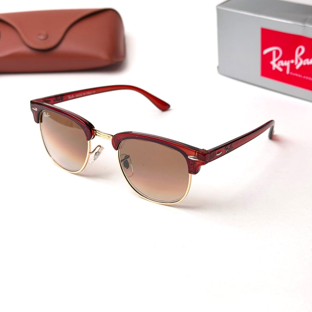 Ray Ban Clubmaster RB3016 – Red Brown Gold