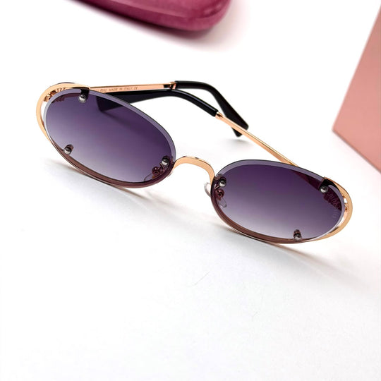 MIU MIU Logo MU A54S – Gold Purple Gradient