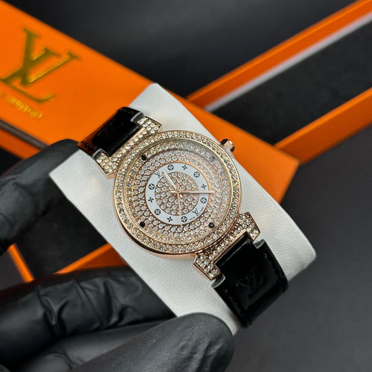 Louis Vuitton LV Crystal Round – Rose Gold Black