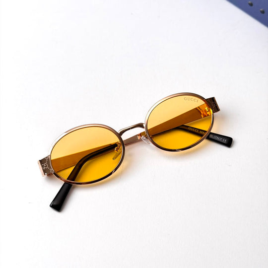 GUCCI GG1854S Oval – Rose Gold Yellow