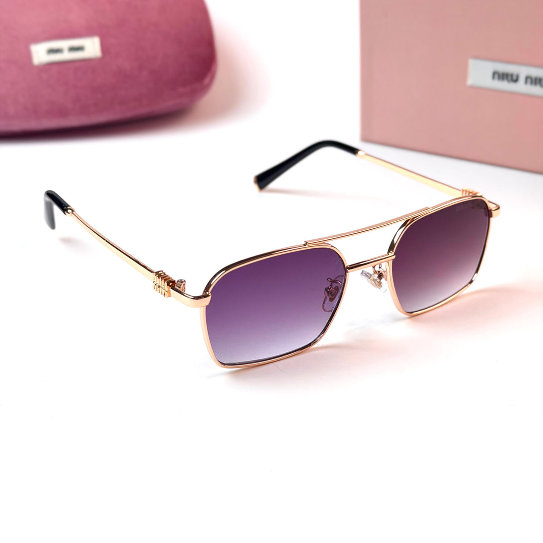 Miu Miu Double Bridge – Rose Gold Deep Purple