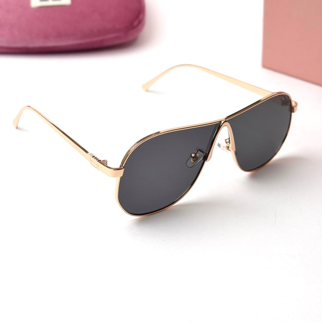 Miu Miu MU A56S Aviator – Gold Black