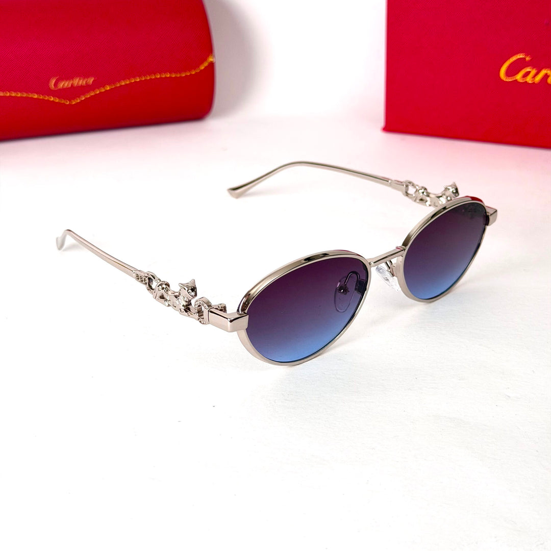Cartier Clash oval - Silver Purple Blue Gradient