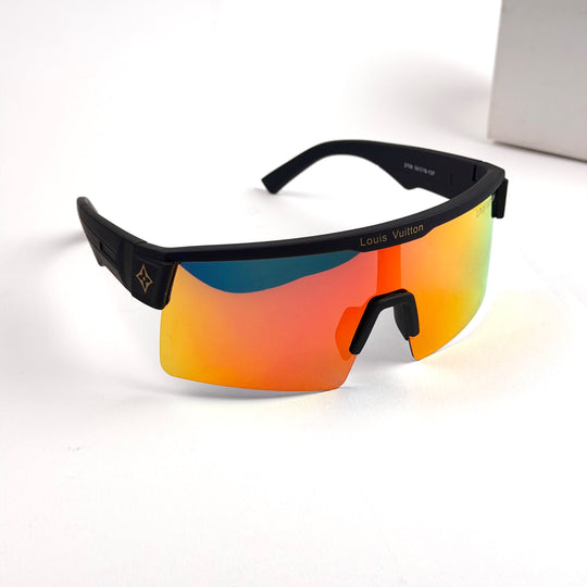 Louis Vuitton Sport Shield – Black Orange Red Mirror