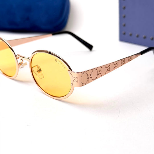 GUCCI GG1854S Oval – Rose Gold Yellow