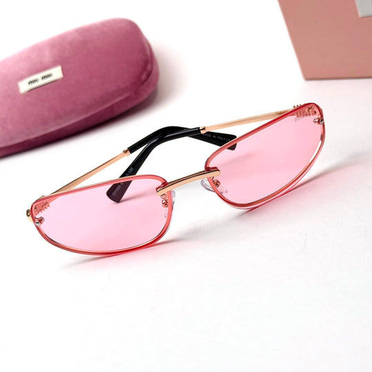 Miu Miu Slim Rectangle – Rose Gold Pink