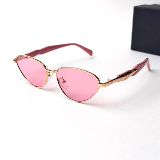 Prada Cat Eye – Gold Pink