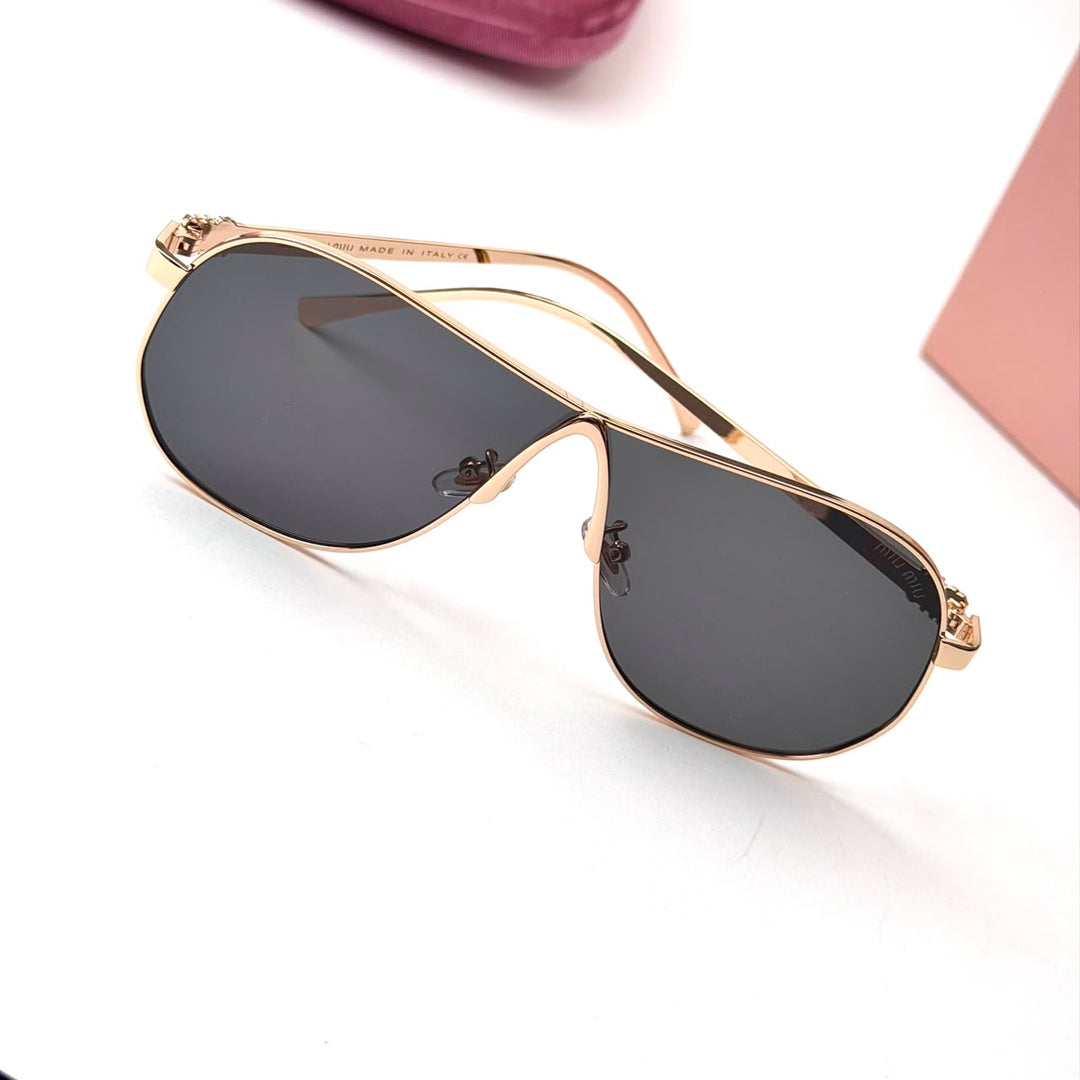 Miu Miu MU A56S Aviator – Gold Black
