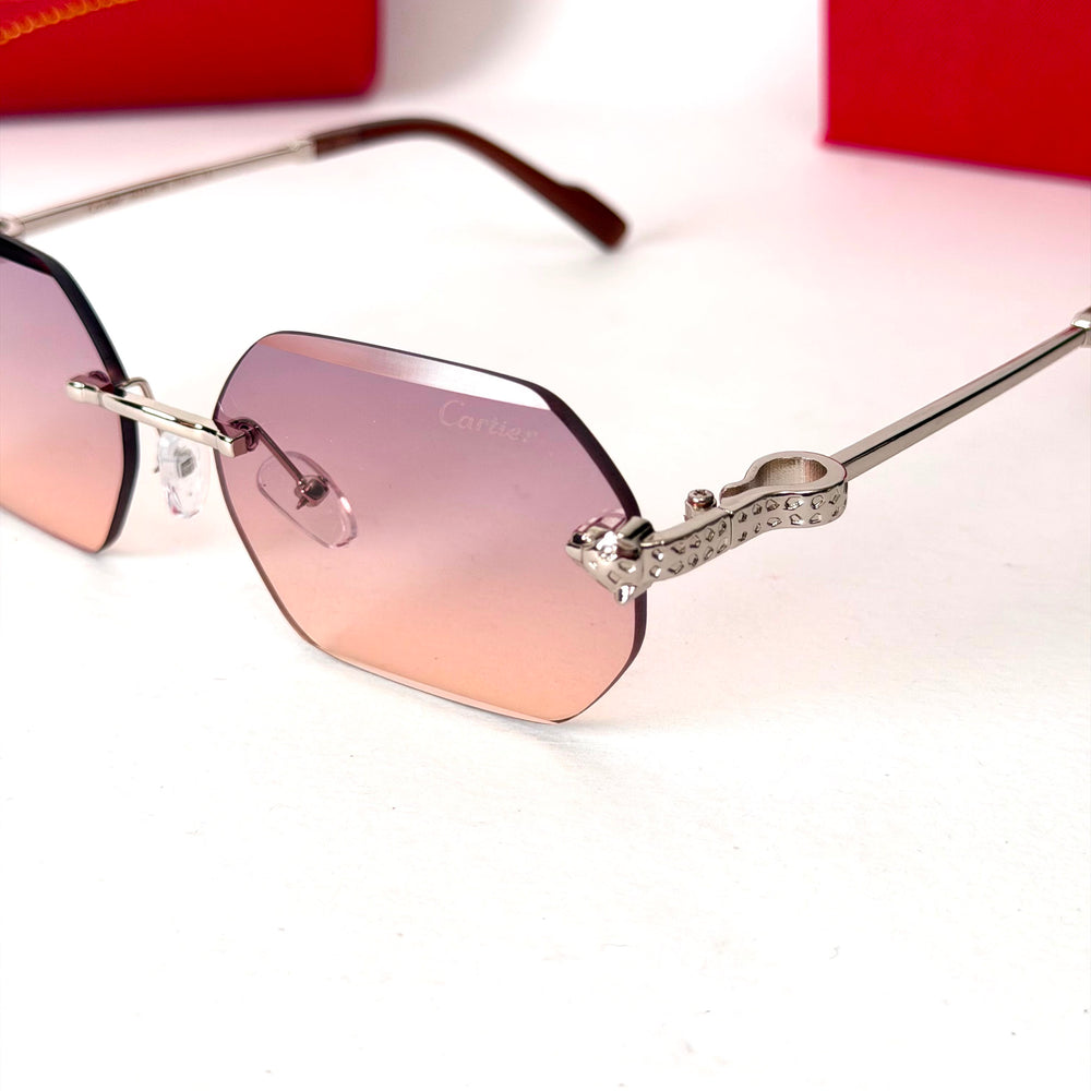 Panthère de Cartier Rimless Hexagon – Silver Pink Gradient