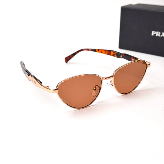 Prada Cat Eye – Gold Brown