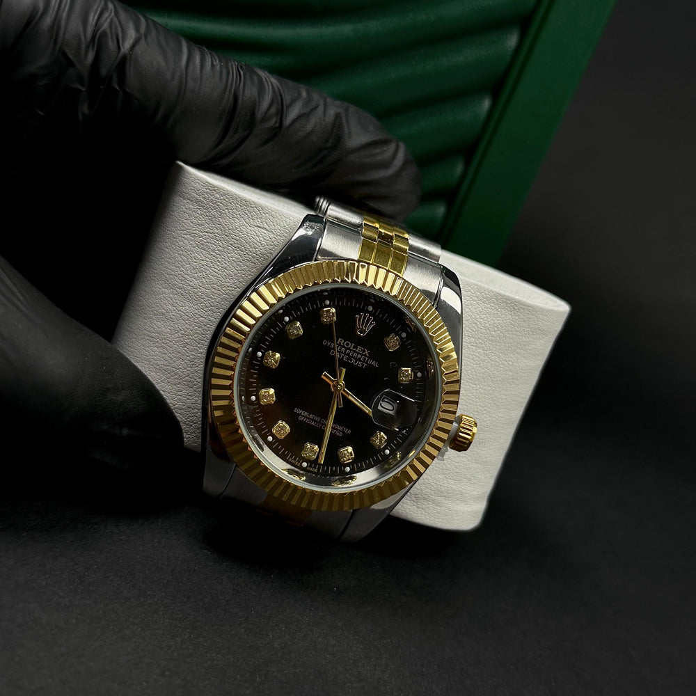Rolex Datejust For Him – Two-Tone Black & Gold Diamond