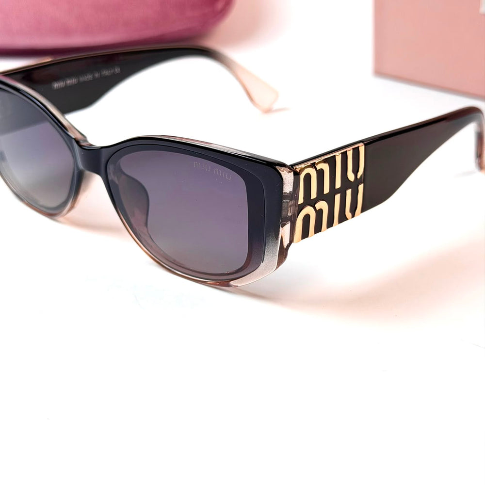 Miu Miu Sculpted Cat Eye – Nude Black