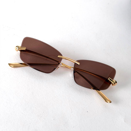 Bottega Veneta Rimless Rectangle – Brown