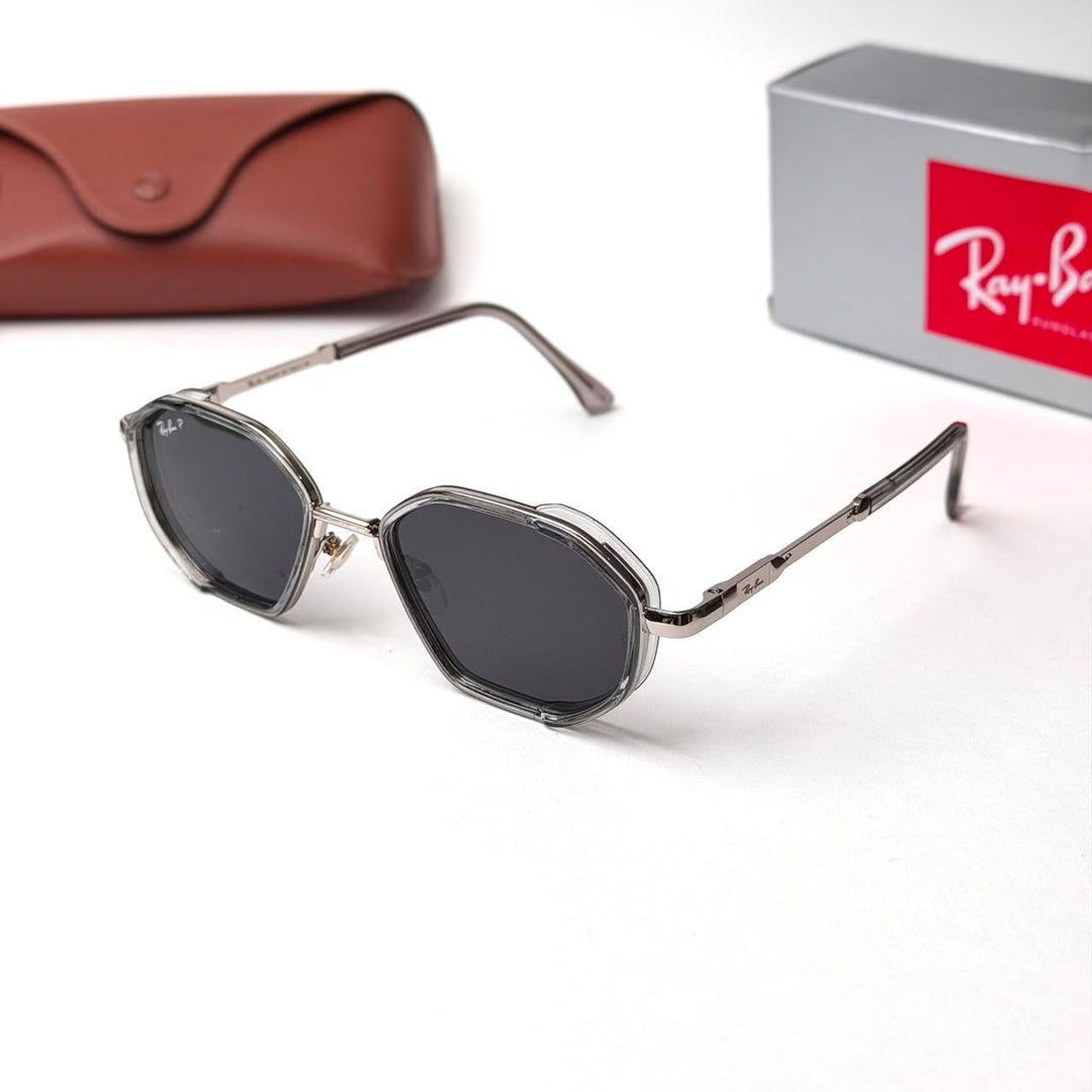 Ray Ban Geometric Double Frame - Crystal Grey Silver