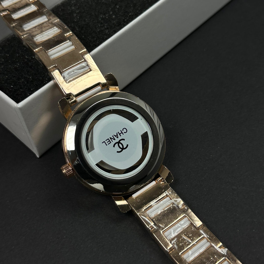 Chanel CC Crystal – Rose Gold White