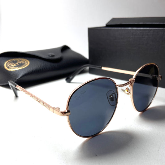 Ray Ban Golden Black Round Ornate Edition