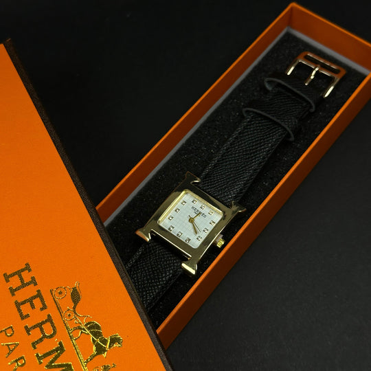 Hermès H Watch – Gold Black