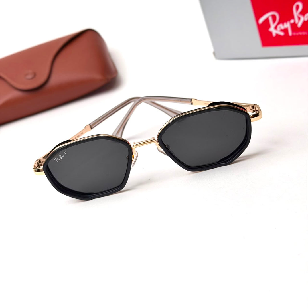 Ray Ban Geometric Double Frame - Black Gold