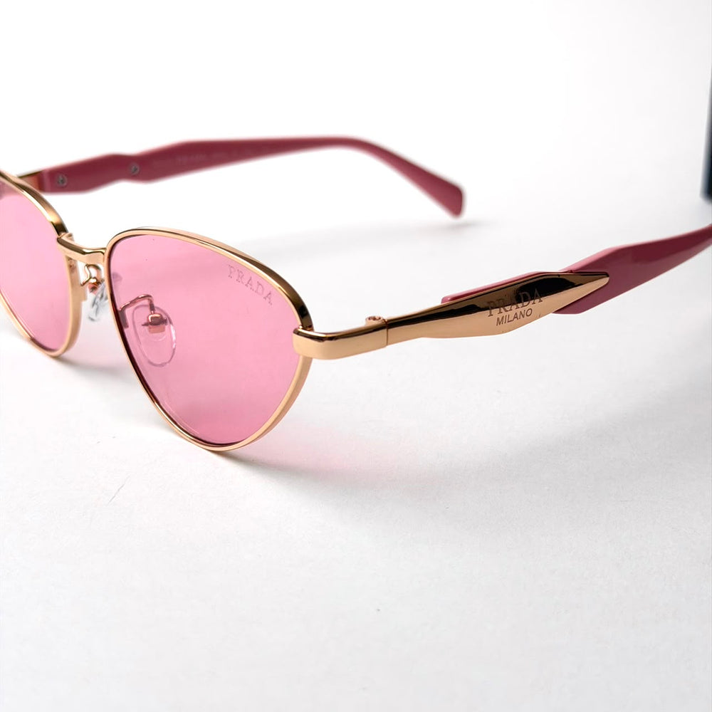 Prada Cat Eye – Gold Pink