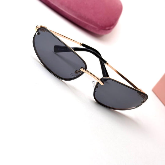 Miu Miu Slim Rectangle – Rose Gold Smoke