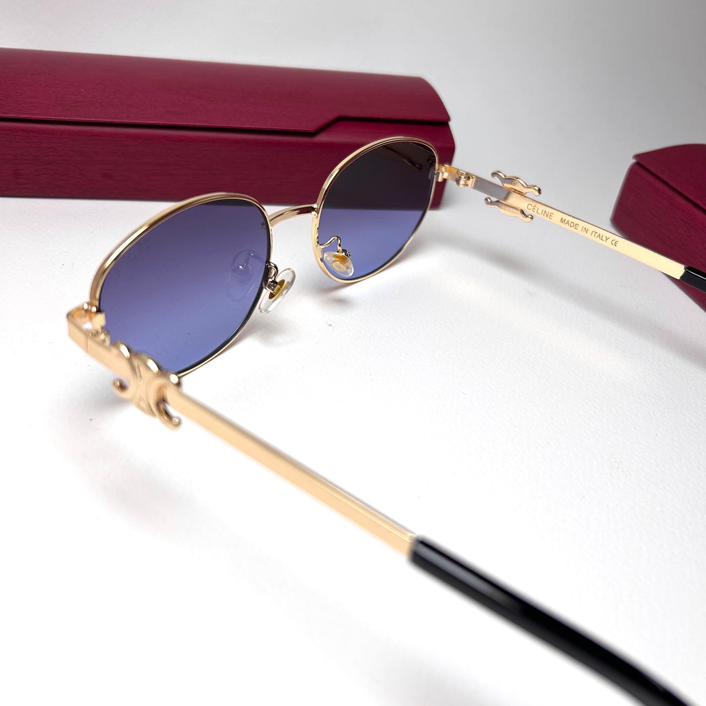 Celine Oval - Golden Blue