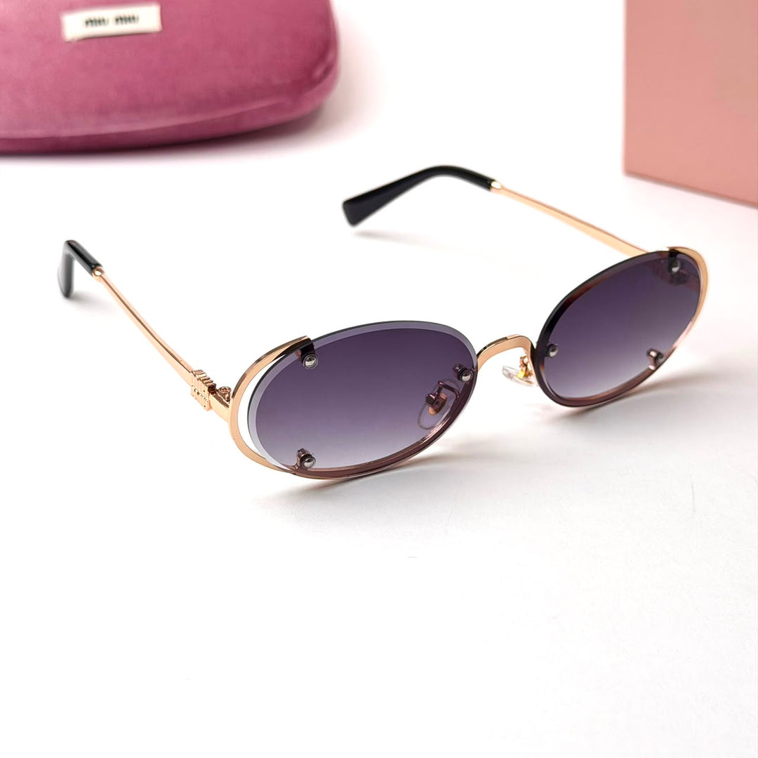 MIU MIU Logo MU A54S – Gold Purple Gradient