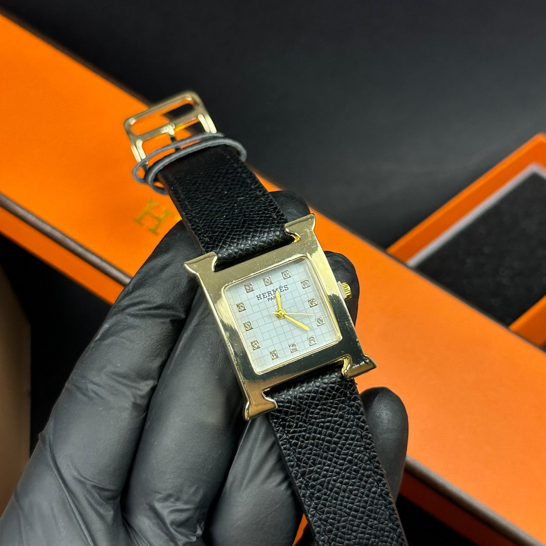Hermès H Watch – Gold Black