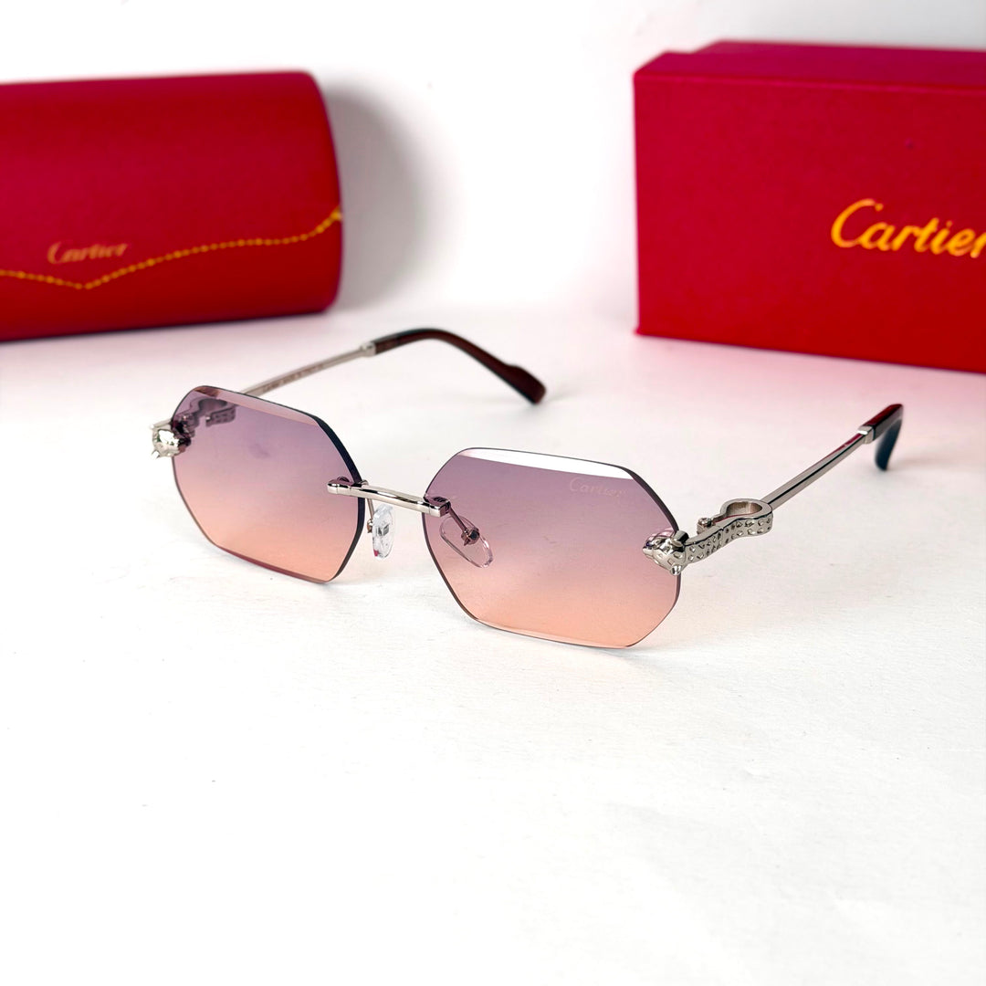 Panthère de Cartier Rimless Hexagon – Silver Pink Gradient