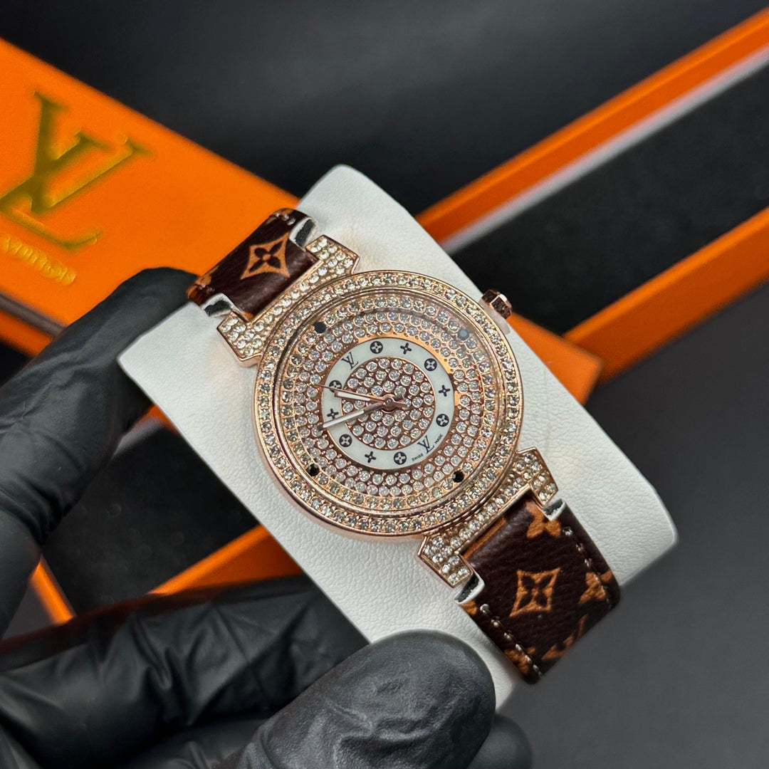 Louis Vuitton LV Crystal Round – Monogram Brown