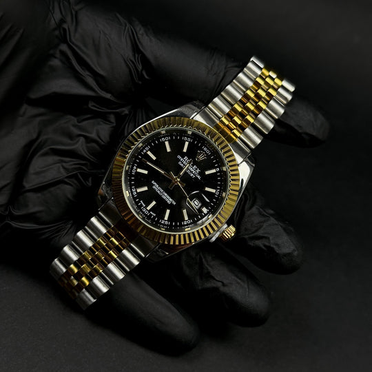 Rolex Datejust For Him – Black &amp; Two-Tone Gold
