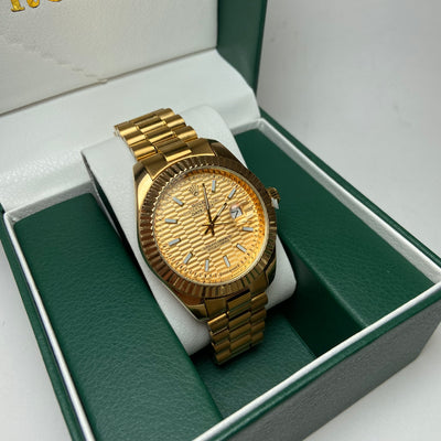 Rolex Date Just For Him - Gold-Tone with Textured Dial