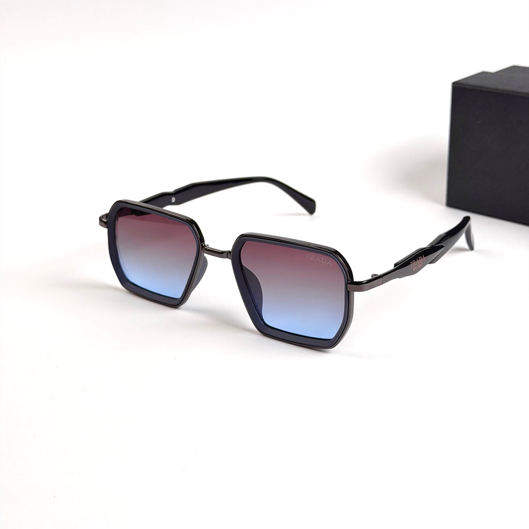 Prada Geometric Square – Burgundy Blue Gradient