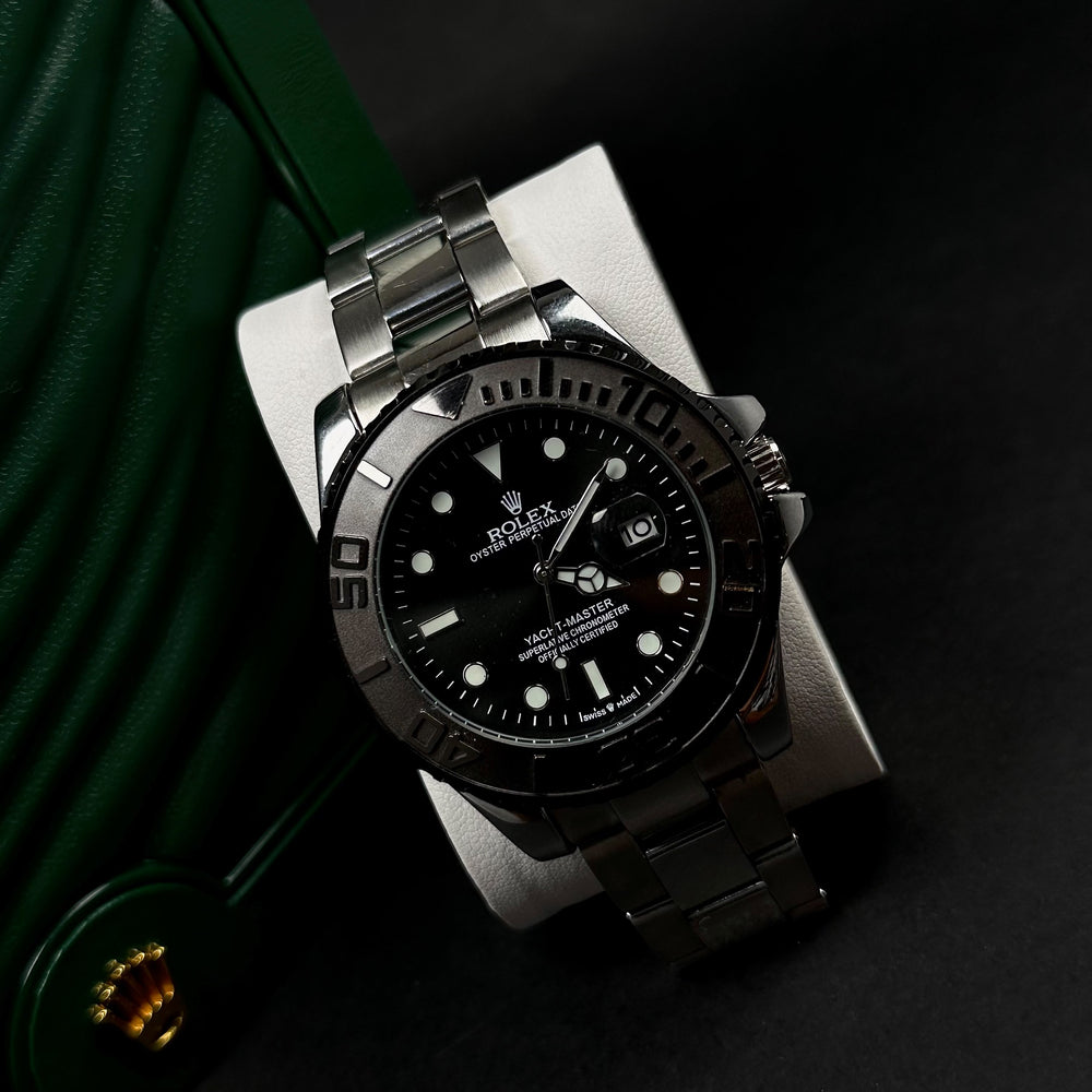 Rolex Yacht-Master “Automatic Style” For Him – Black Dial & Black/Silver Bezel