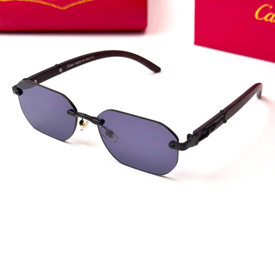 CARTIER Rimless Panthère – Black Purple Smoke