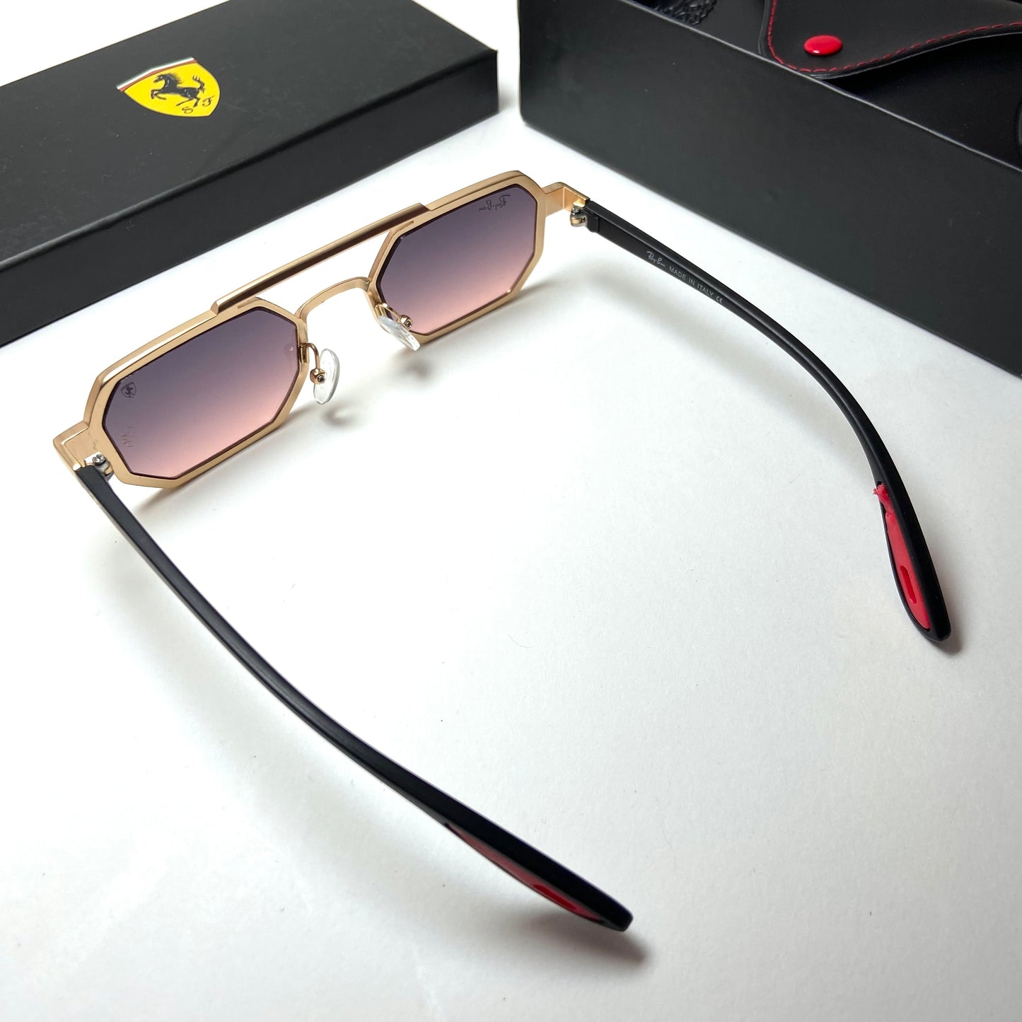 Ray Ban Scuderia Ferrari Geometric Golden