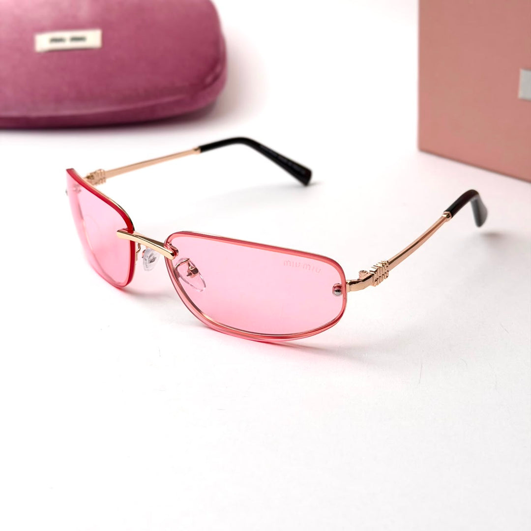 Miu Miu Slim Rectangle – Rose Gold Pink