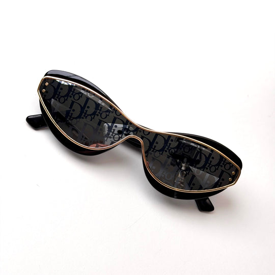 Dior DiorMeteor B1I Cat Eye – Black Gold Monogram