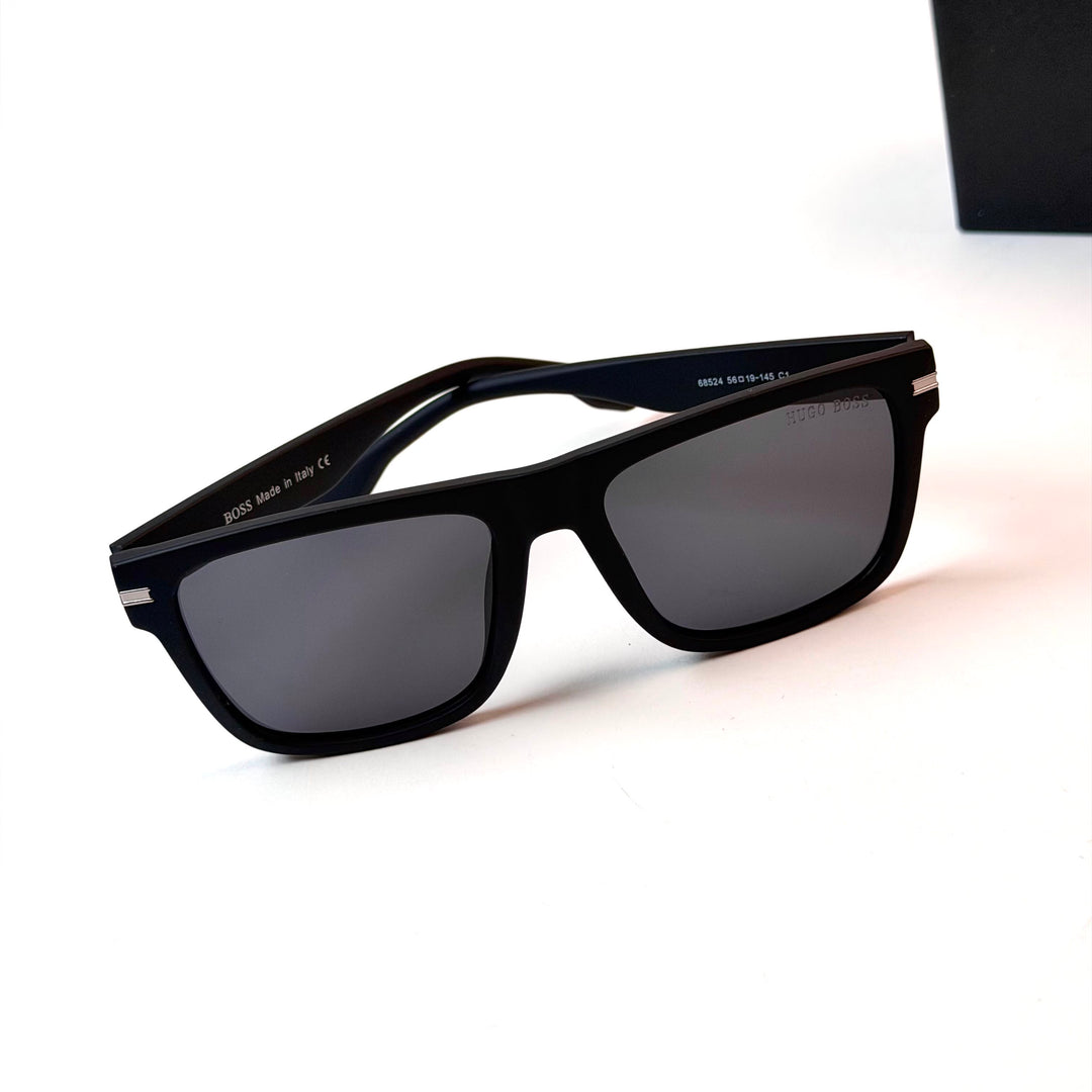 HUGO BOSS Rectangular Square – Black Smoke