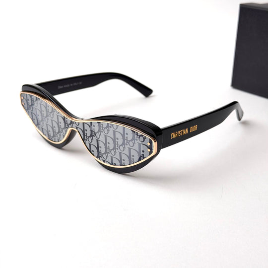 Dior DiorMeteor B1I Cat Eye – Black Gold Monogram
