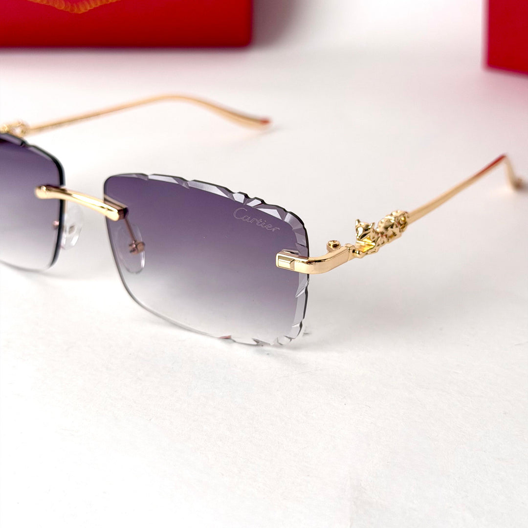 Cartier Rimless Square – Lavender Gradient