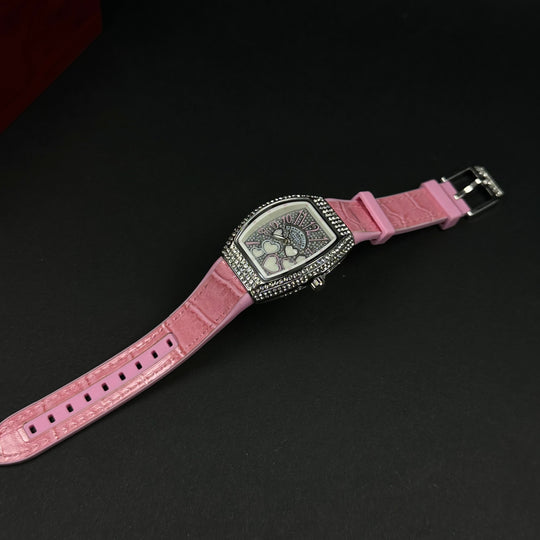 Franck Muller Vanguard Heart For Her – pink &amp; Silver Diamond