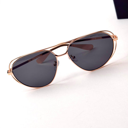 Bottega Veneta Ribbon Aviator - Rose Gold Black