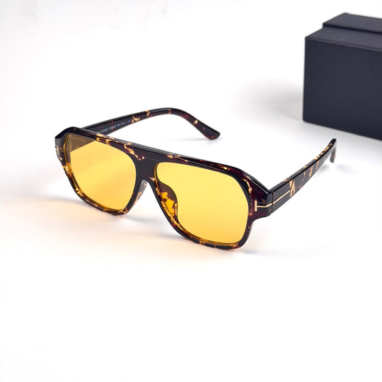 Tom Ford Oversized Aviator – Tortoise Amber