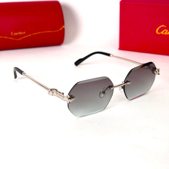 Panthère de Cartier Rimless Hexagon – Silver Grey Gradient