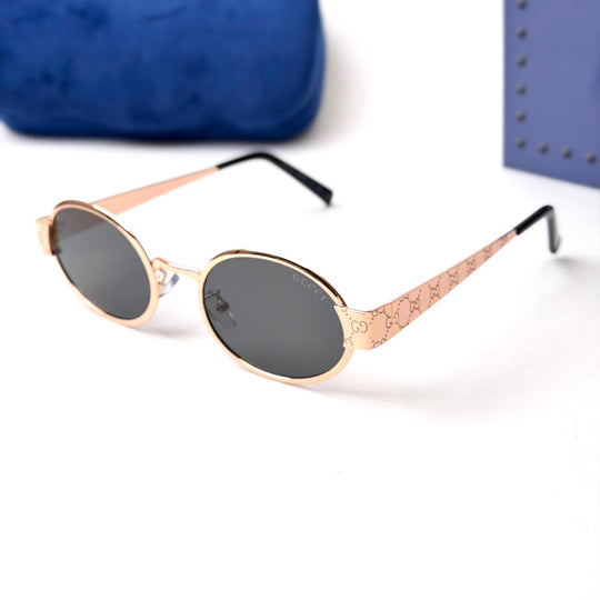 GUCCI GG1854S Oval – Rose Gold Black
