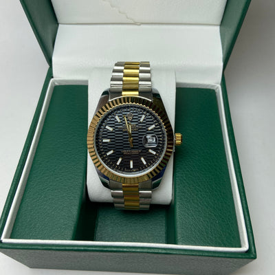 Rolex Date Just For Him - Two-Tone with Black Textured Dial