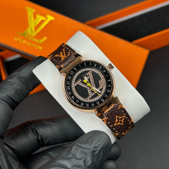 Louis Vuitton LV Crystal Round – Rose Gold Monogram Brown