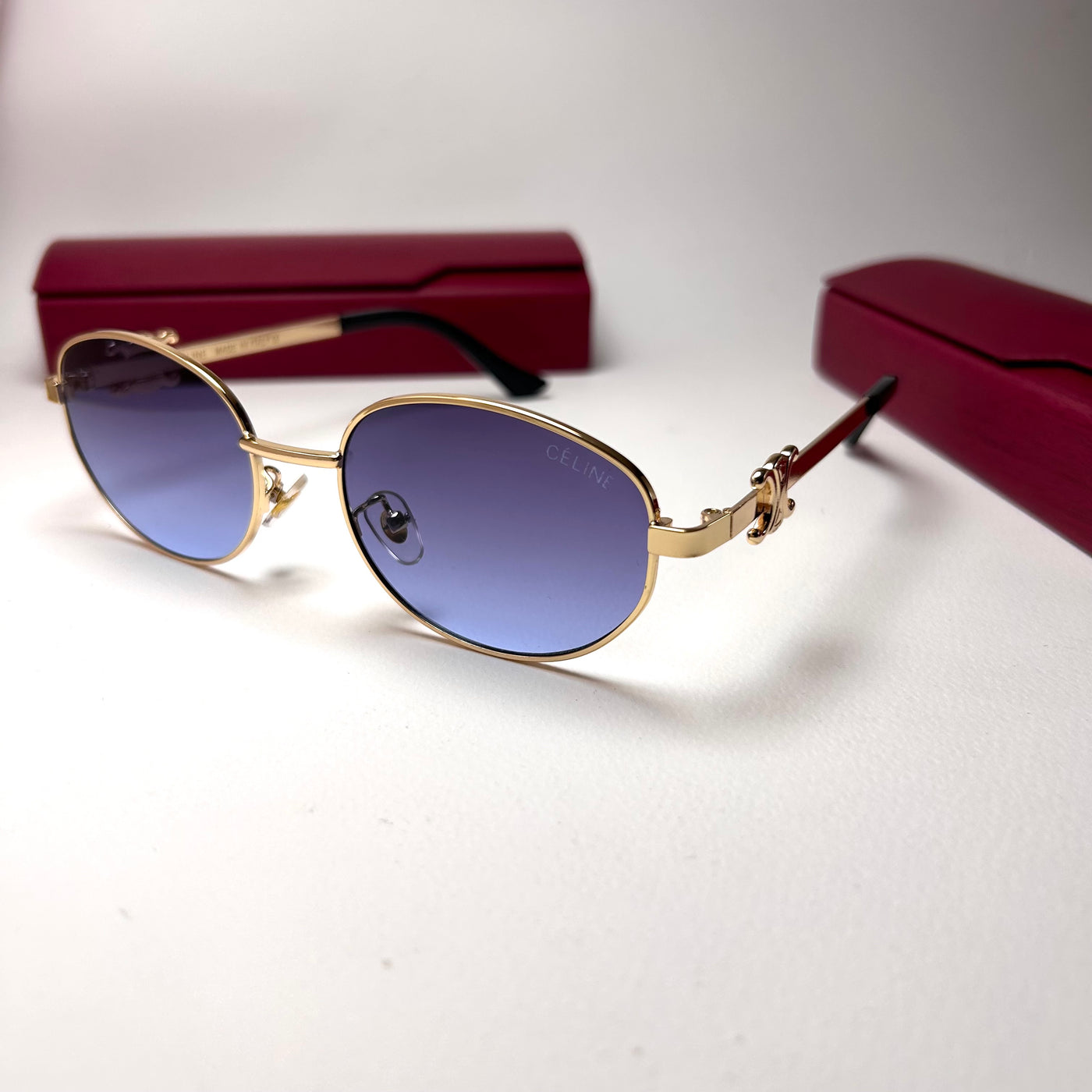 Celine Oval - Golden Blue