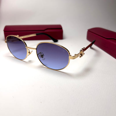 Celine Oval - Golden Blue
